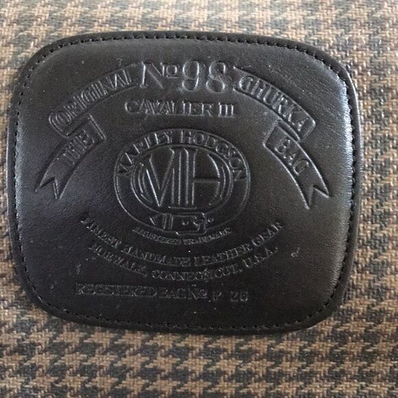 RAREST GHURKA MARLEY HODGSON STONE GREY DERBY PLAID DUFFLE TRAVEL BAG - Picture 2 of 11